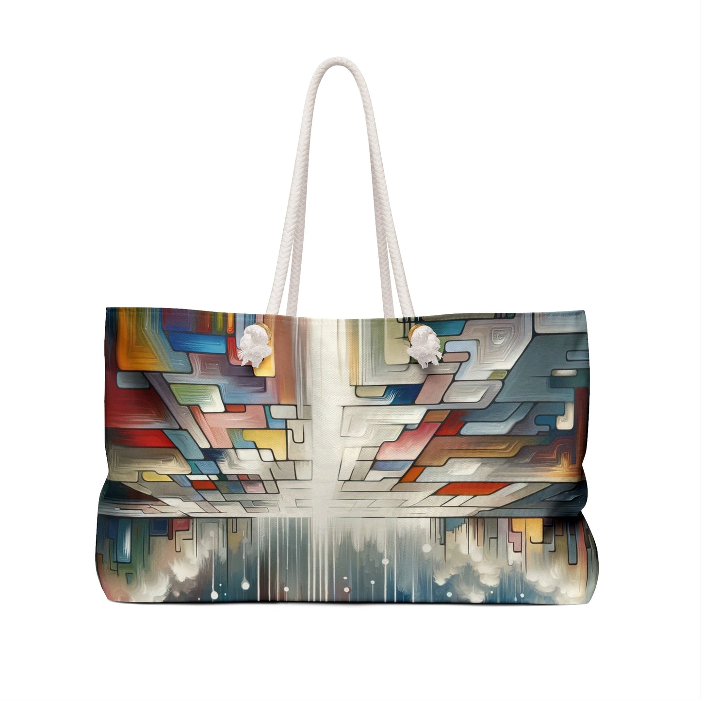 Grounding Silver Clouds Weekender Bag - ATUH.ART