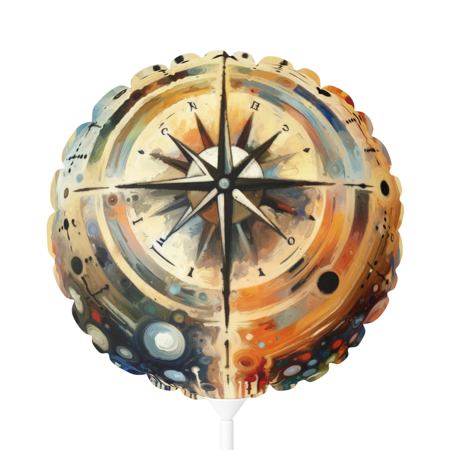 Guidance Abstract Compass Balloon (Round and Heart-shaped), 11" - ATUH.ART