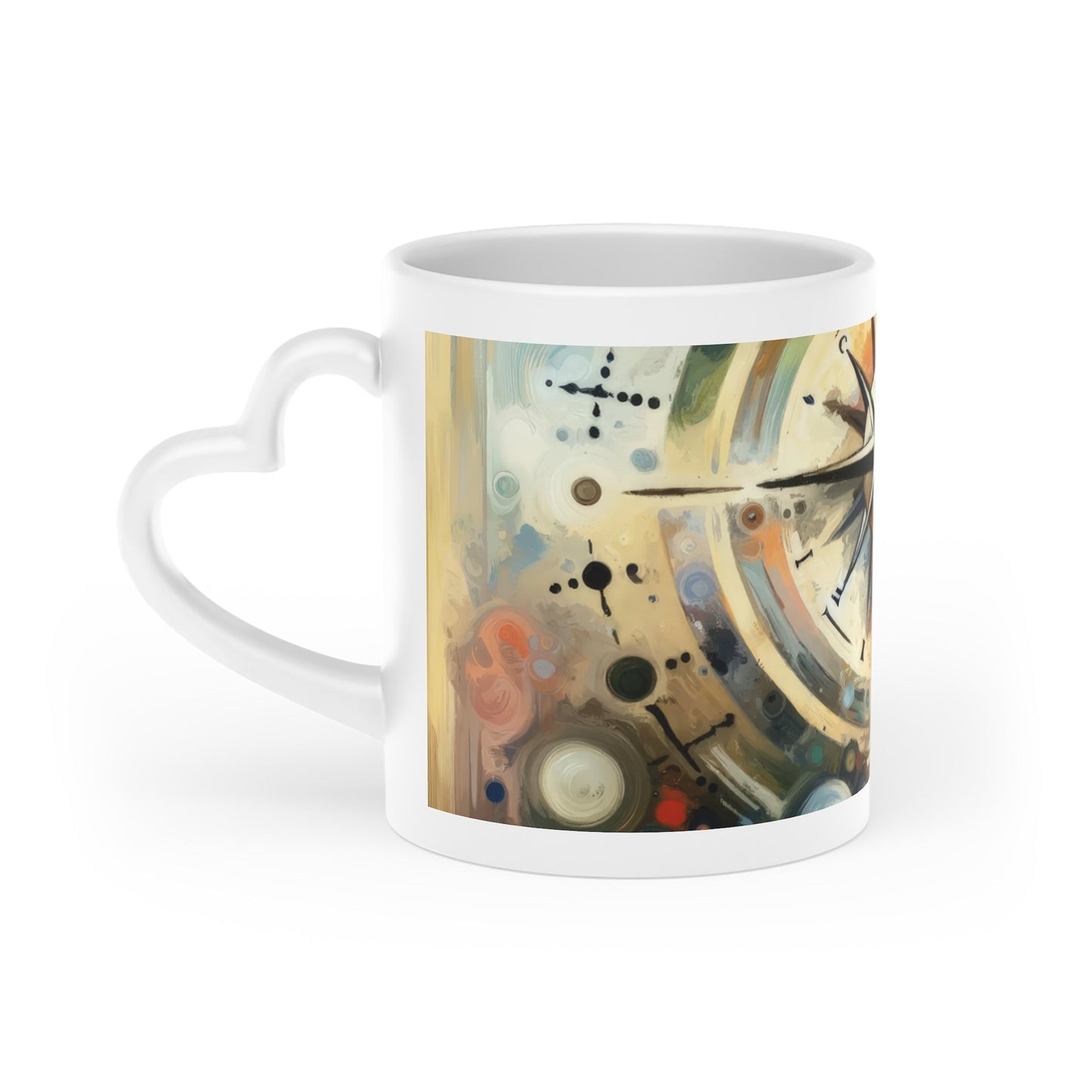Guidance Abstract Compass Heart-Shaped Mug - ATUH.ART