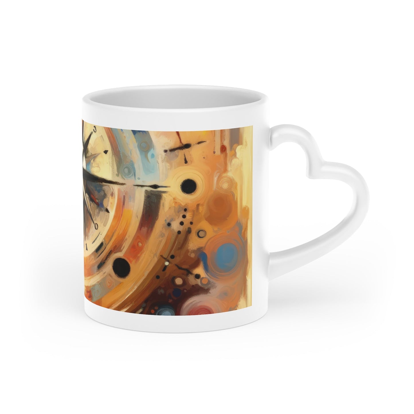 Guidance Abstract Compass Heart-Shaped Mug - ATUH.ART