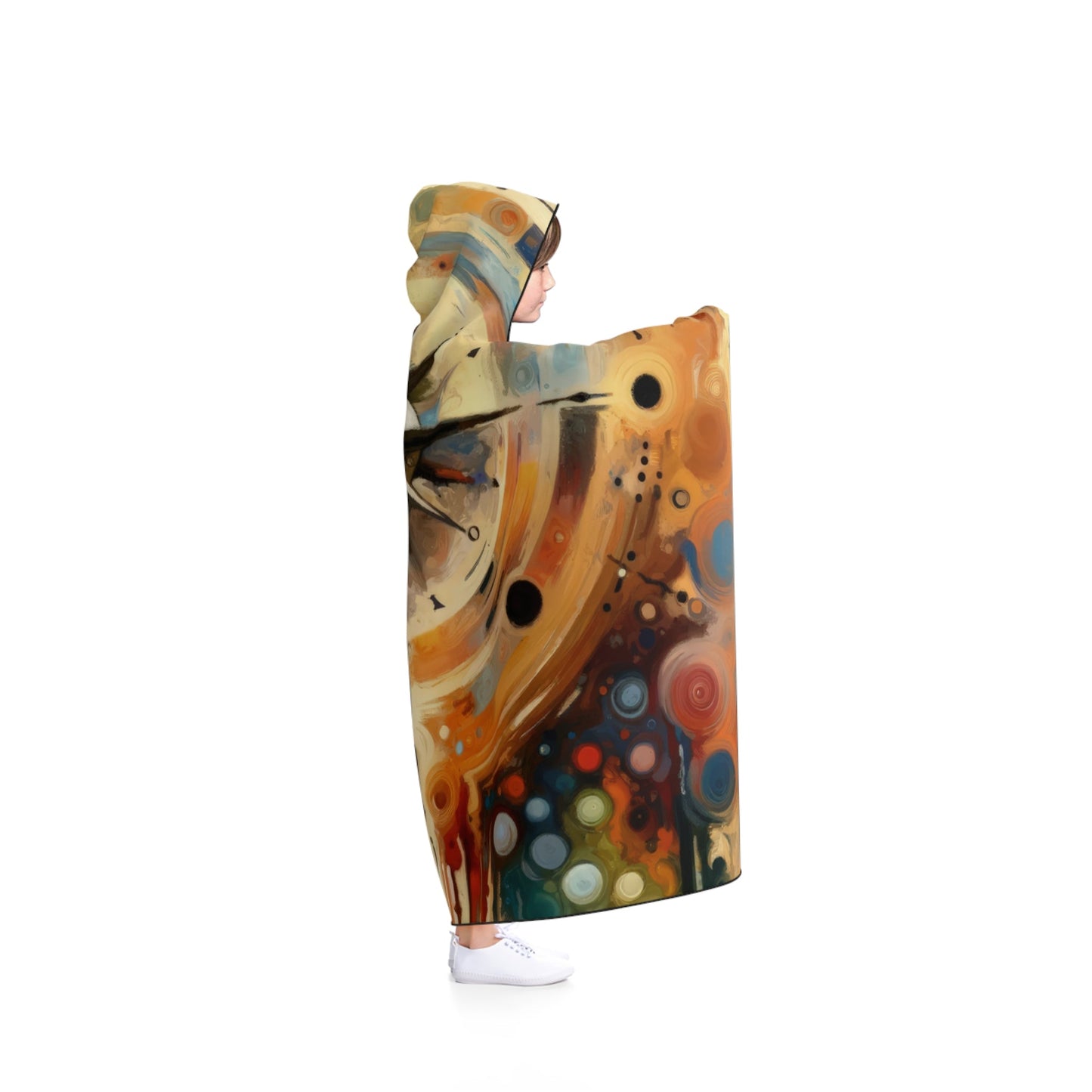 Guidance Abstract Compass Hooded Blanket - ATUH.ART