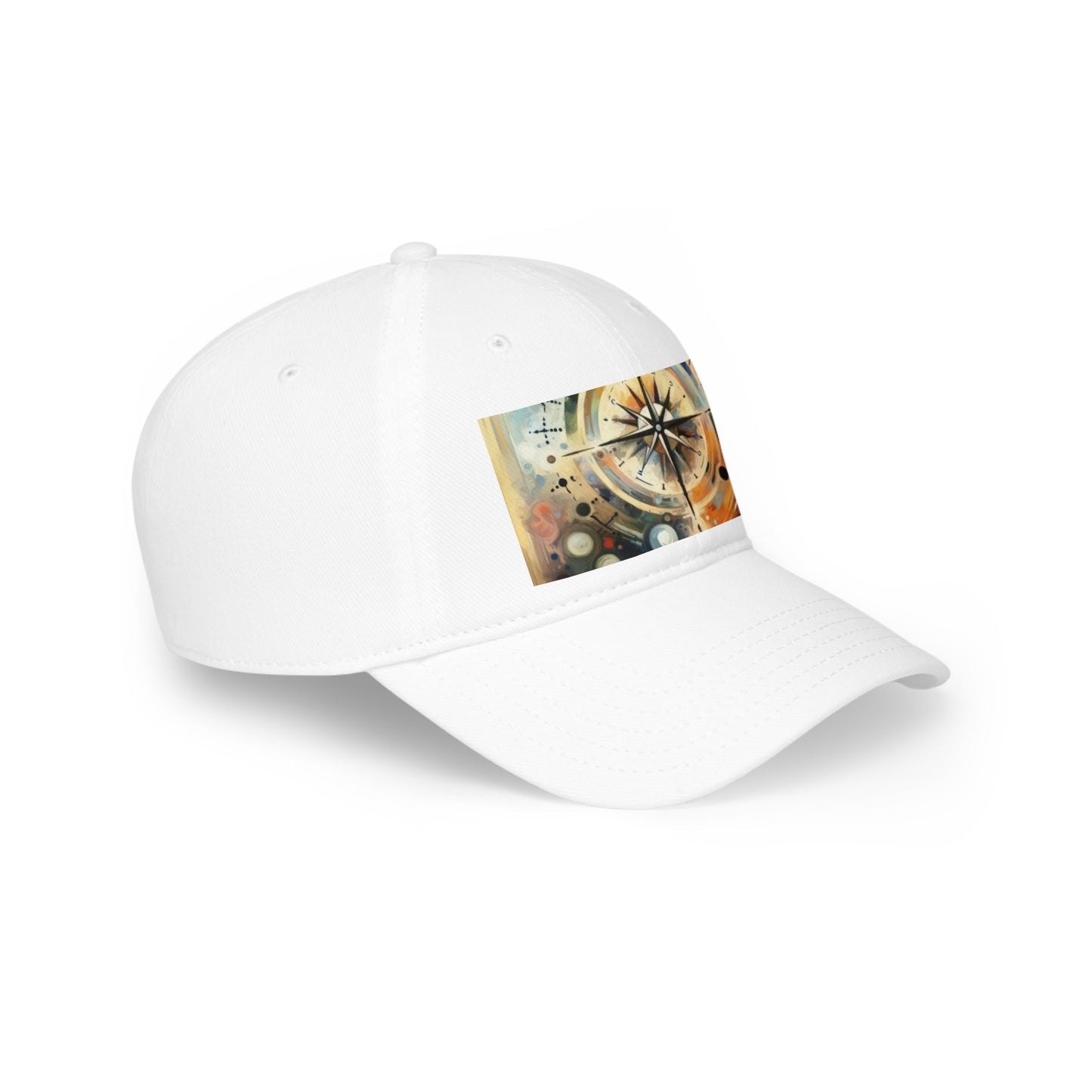 Guidance Abstract Compass Low Profile Baseball Cap - ATUH.ART