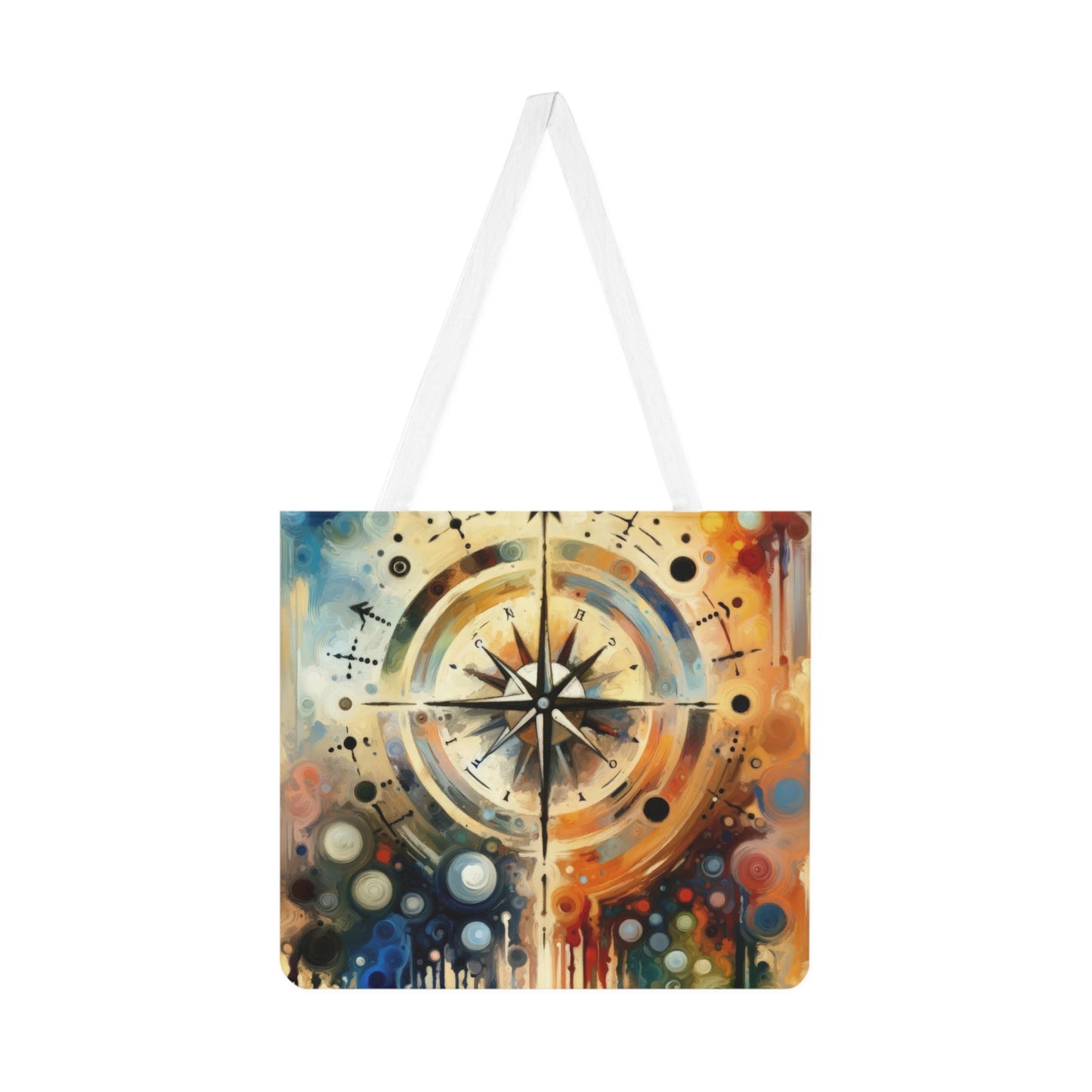 Guidance Abstract Compass Shoulder Tote Bag (AOP) - ATUH.ART