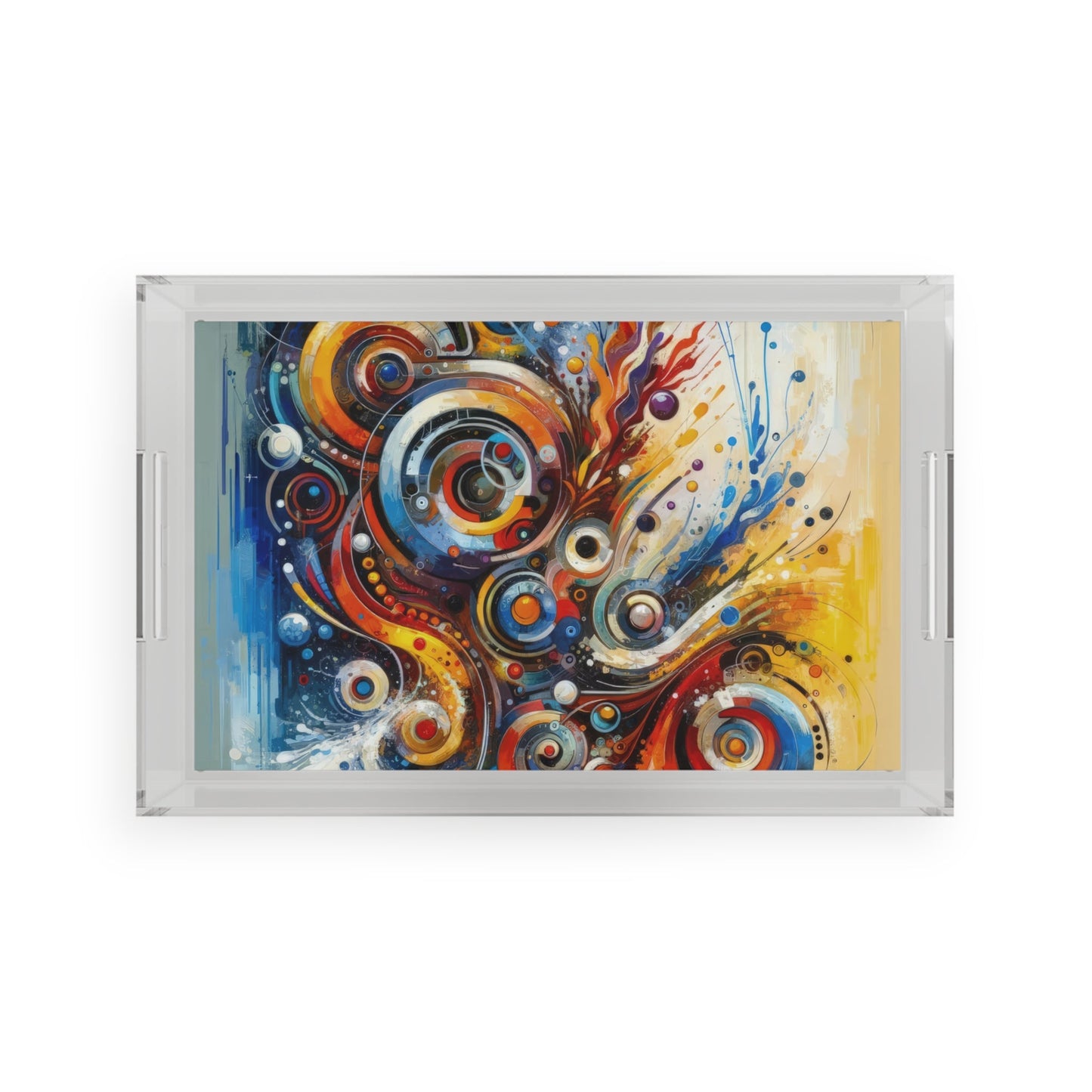 Harmonic Abstract Synergy Acrylic Serving Tray - ATUH.ART