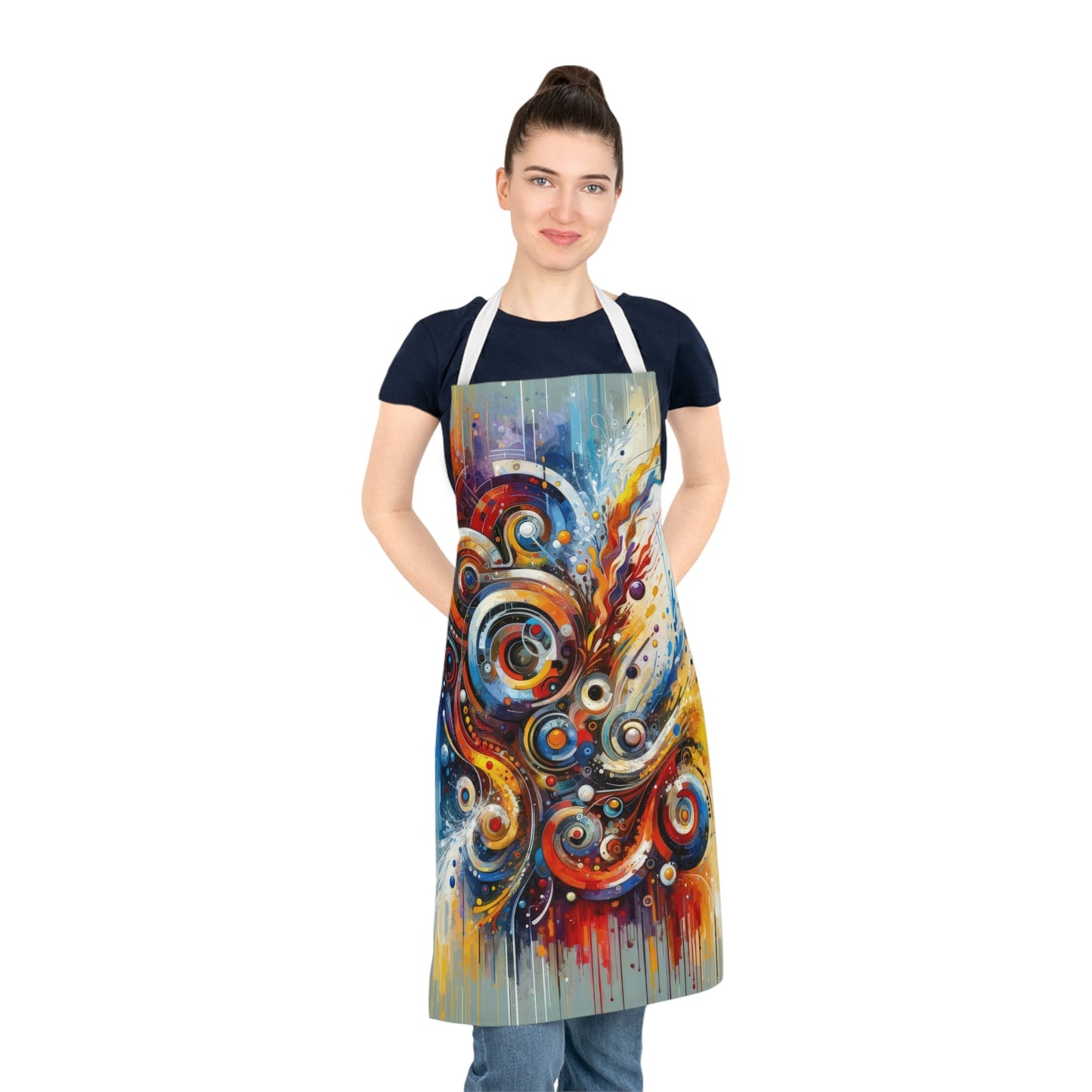 Harmonic Abstract Synergy Adult Apron (AOP) - ATUH.ART