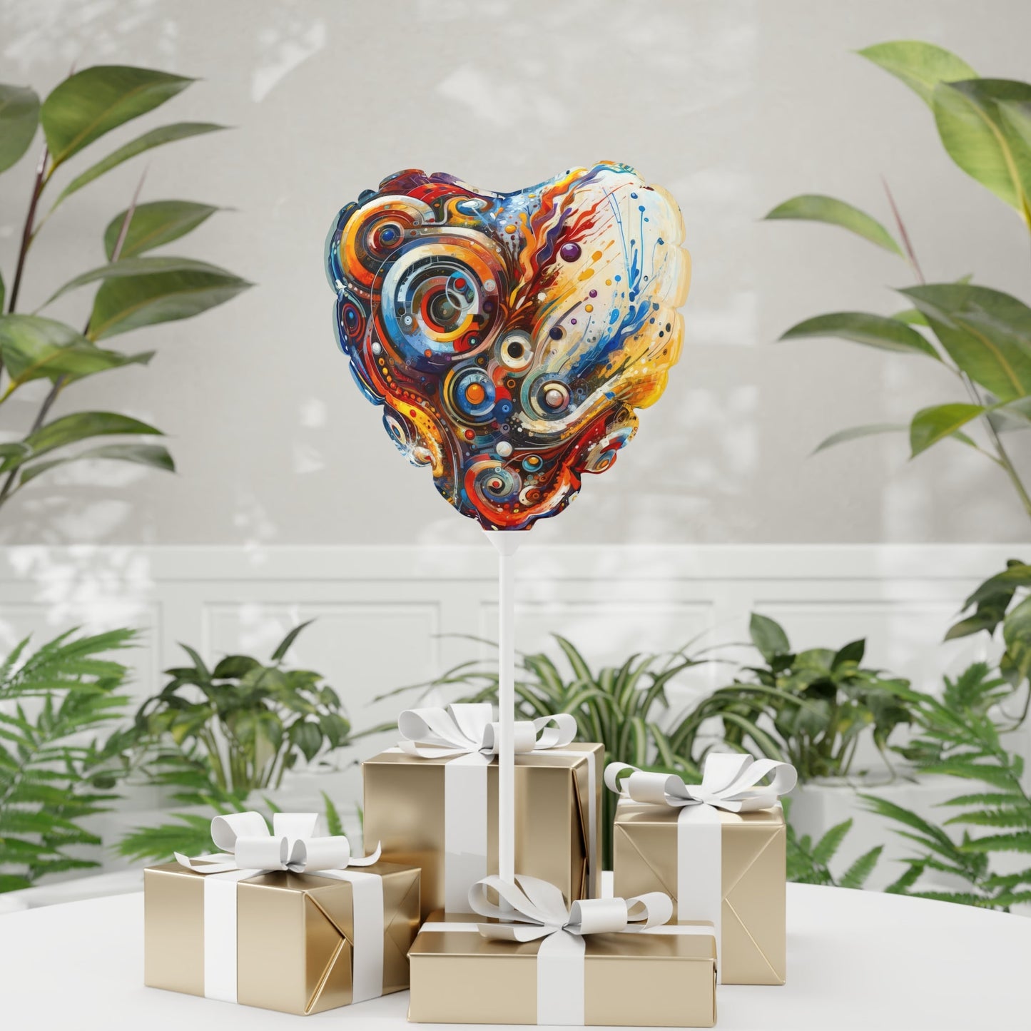 Harmonic Abstract Synergy Balloon (Round and Heart-shaped), 11" - ATUH.ART