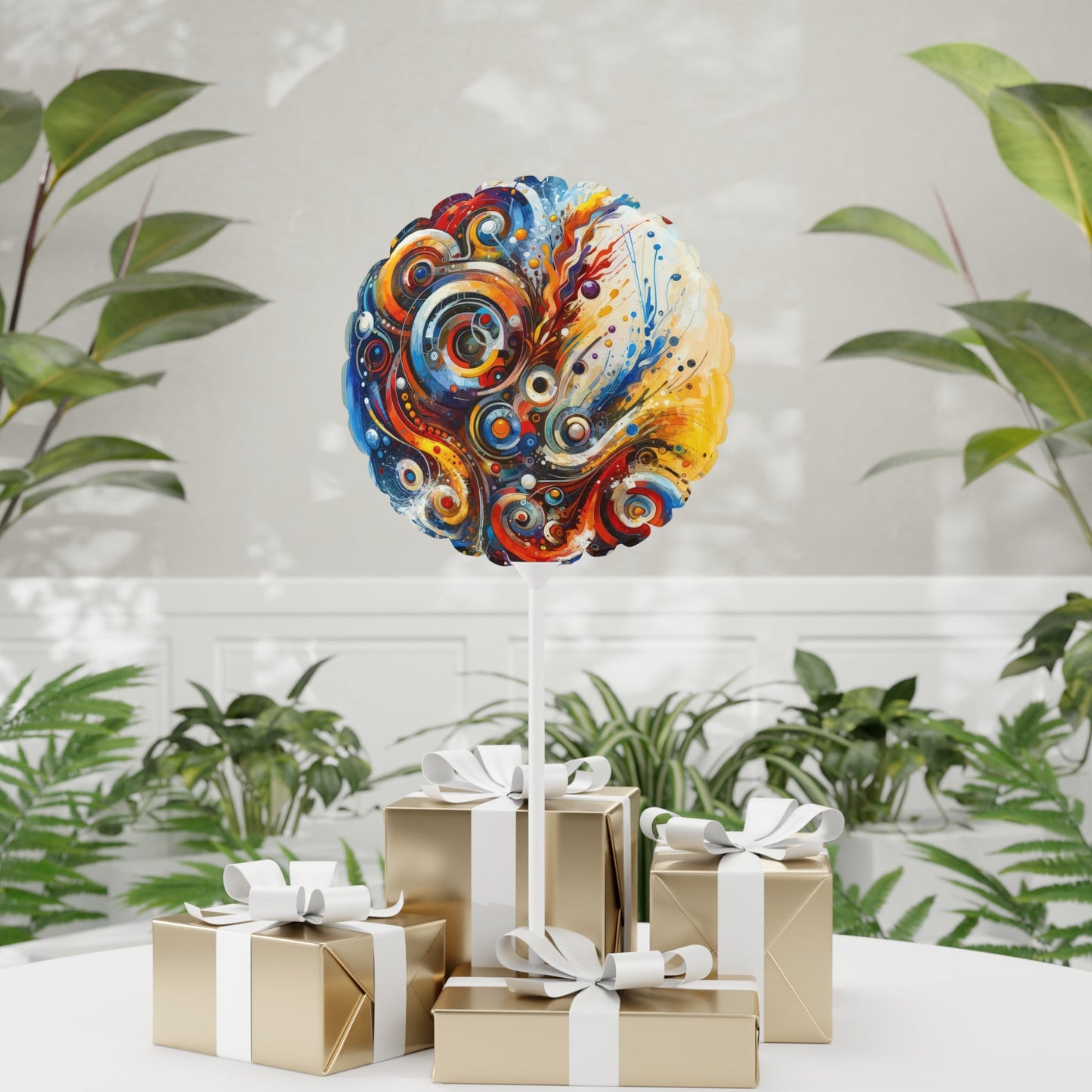 Harmonic Abstract Synergy Balloon (Round and Heart-shaped), 11" - ATUH.ART