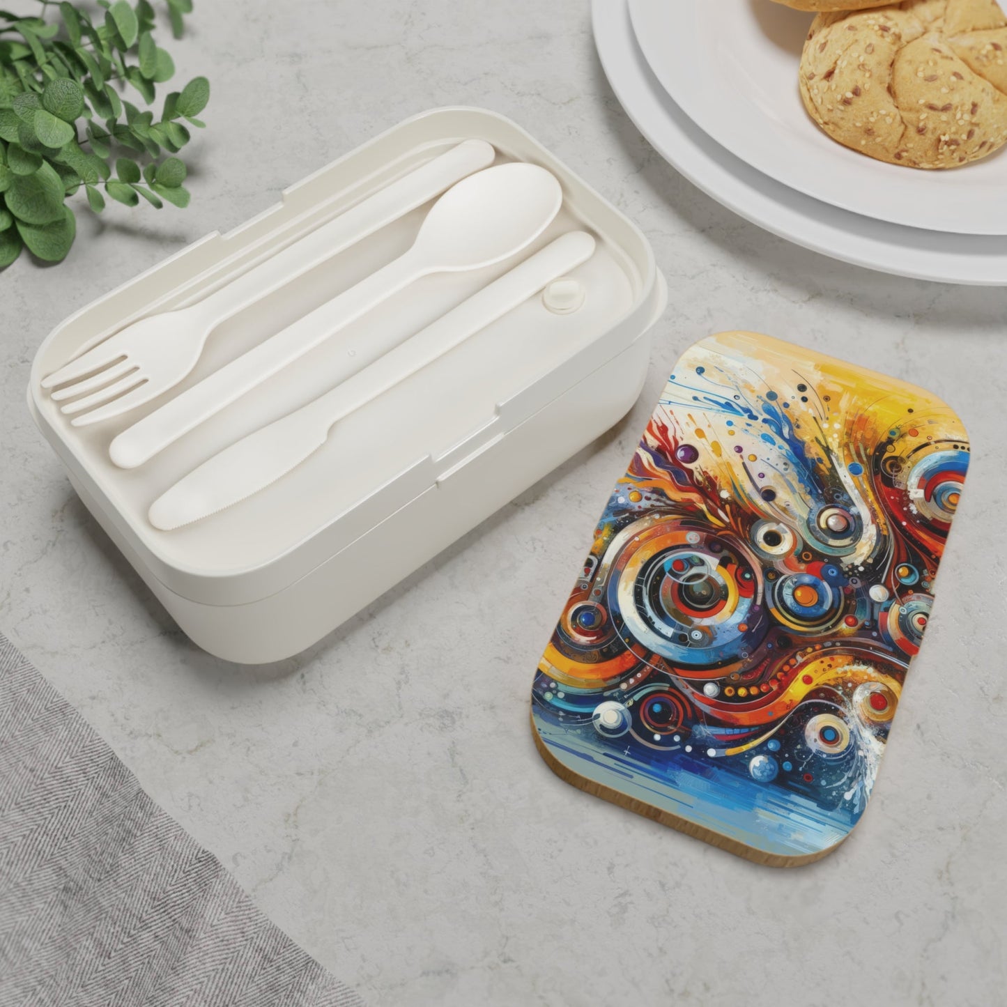 Harmonic Abstract Synergy Bento Lunch Box - ATUH.ART