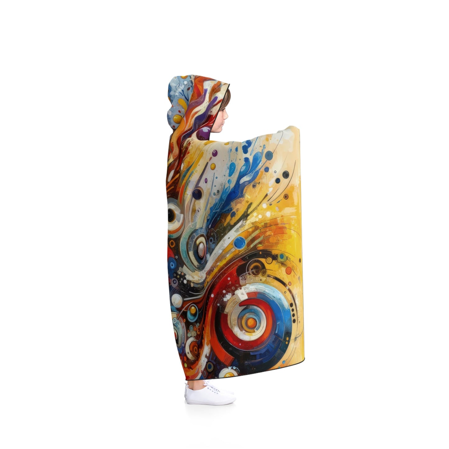 Harmonic Abstract Synergy Hooded Blanket - ATUH.ART
