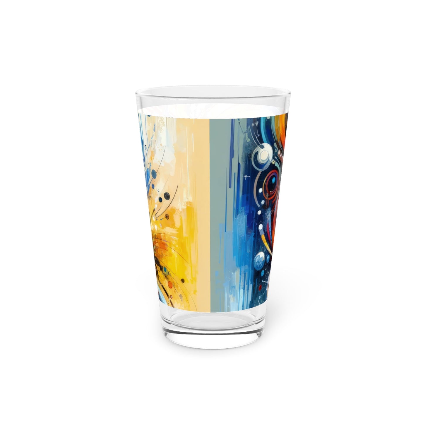 Harmonic Abstract Synergy Pint Glass, 16oz - ATUH.ART