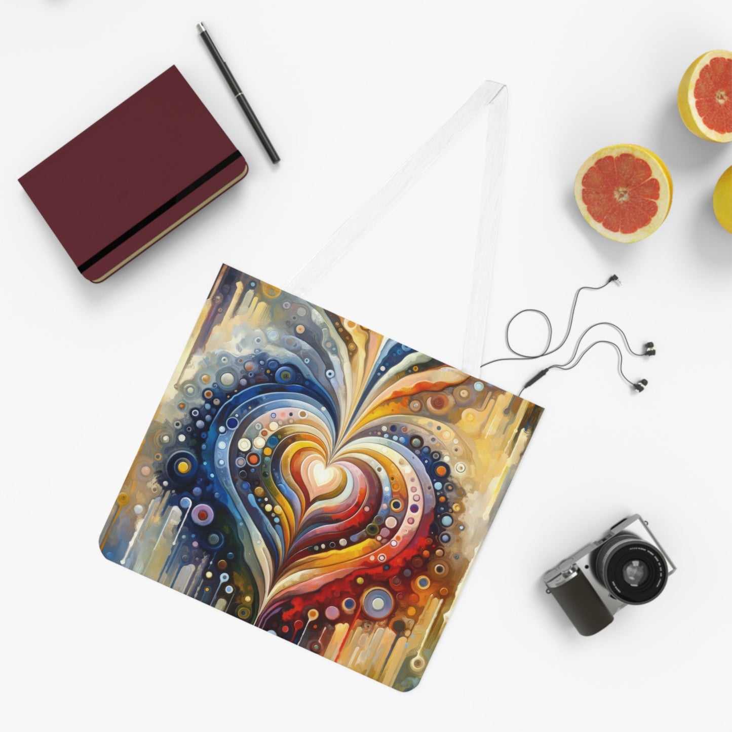 Harmonic Heart Essence Shoulder Tote Bag (AOP) - ATUH.ART