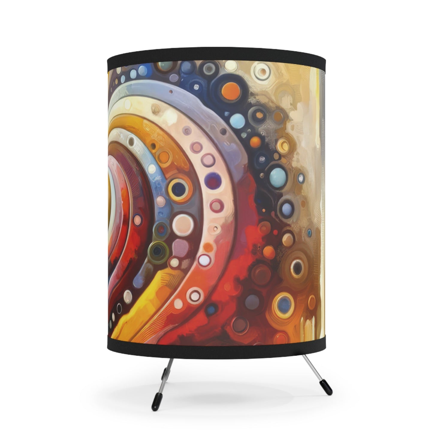 Harmonic Heart Essence Tripod Lamp with High-Res Printed Shade, US\CA plug - ATUH.ART
