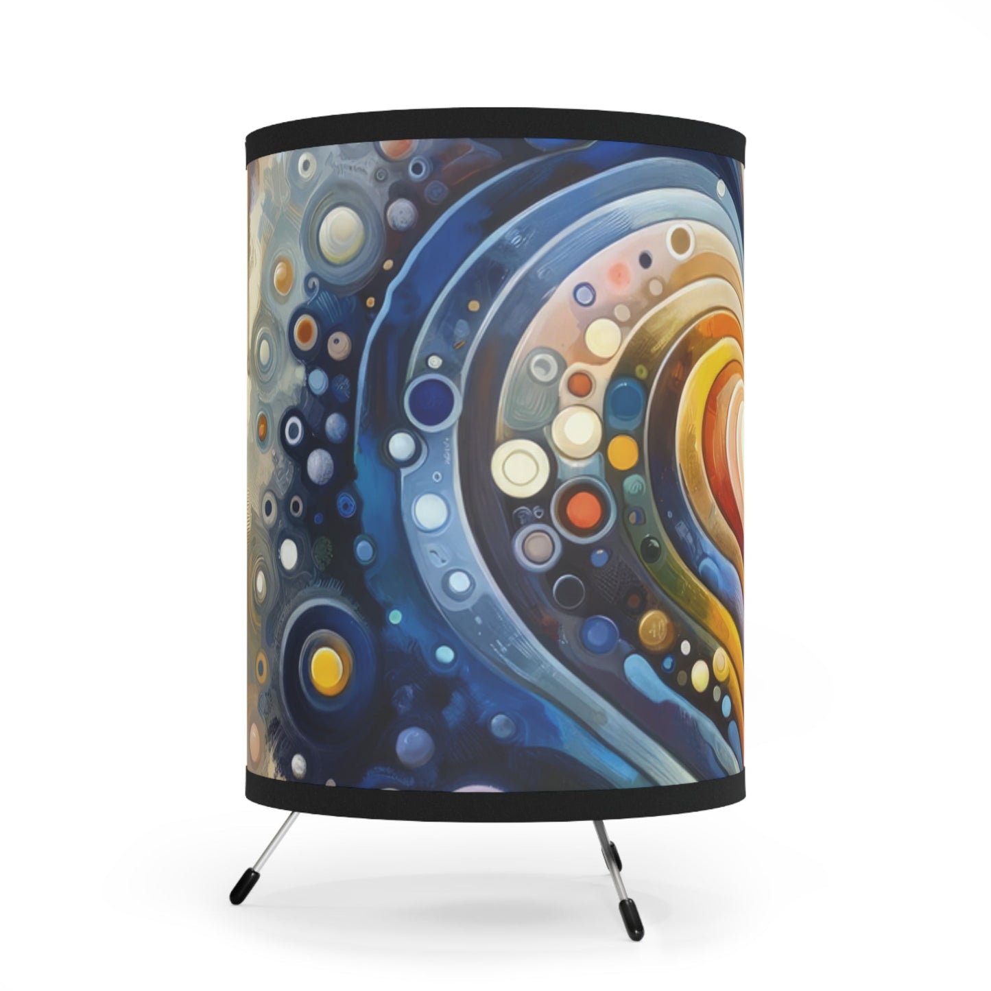 Harmonic Heart Essence Tripod Lamp with High-Res Printed Shade, US\CA plug - ATUH.ART