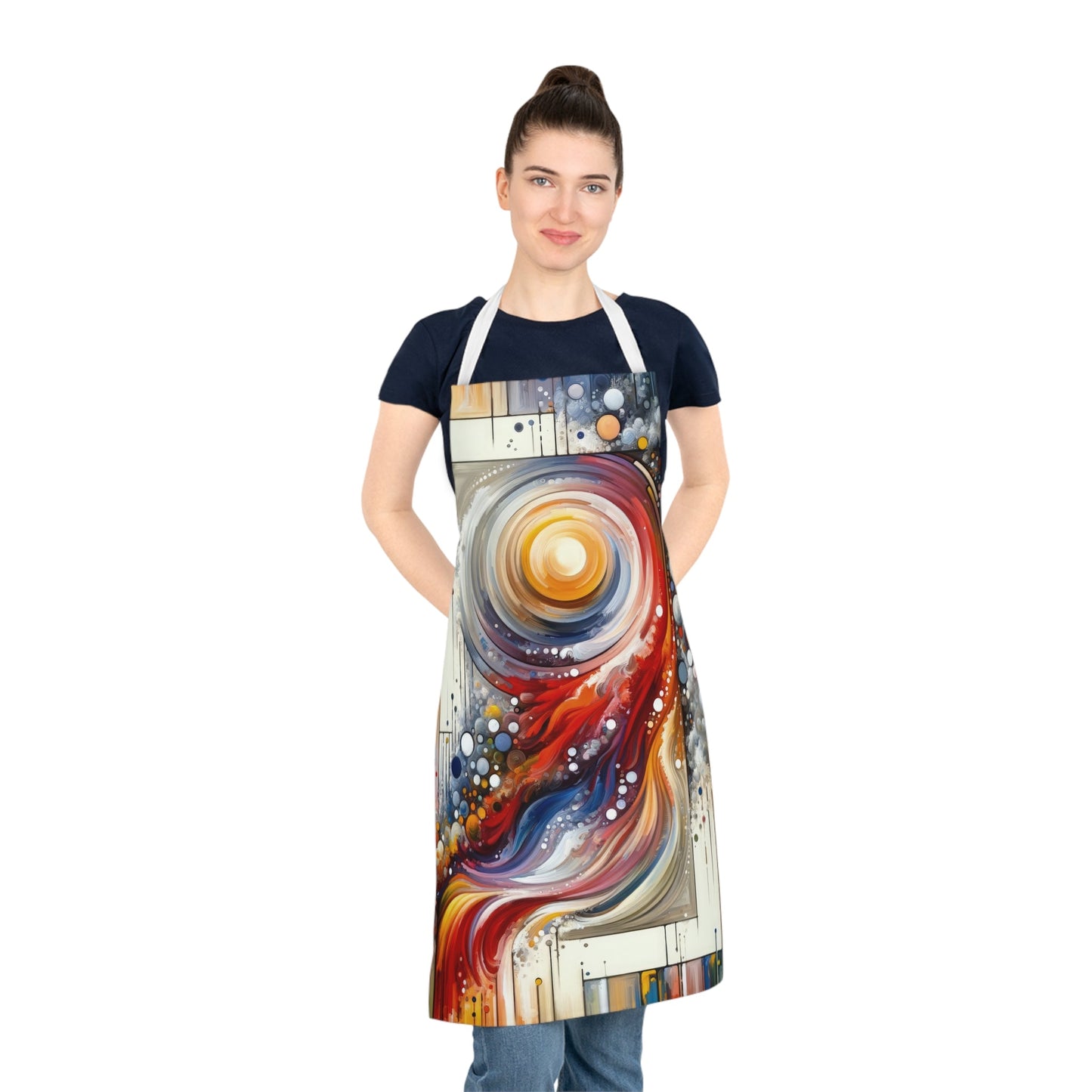 Harmonic Swirl Elegance Adult Apron (AOP) - ATUH.ART