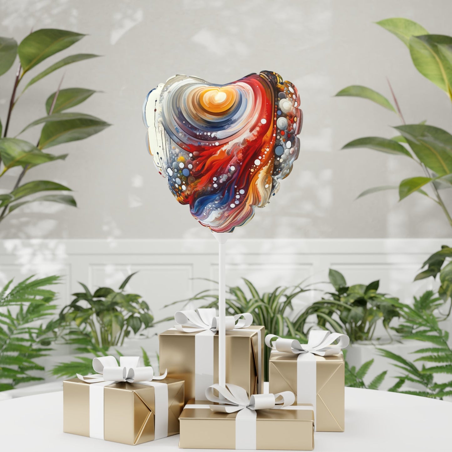 Harmonic Swirl Elegance Balloon (Round and Heart-shaped), 11" - ATUH.ART