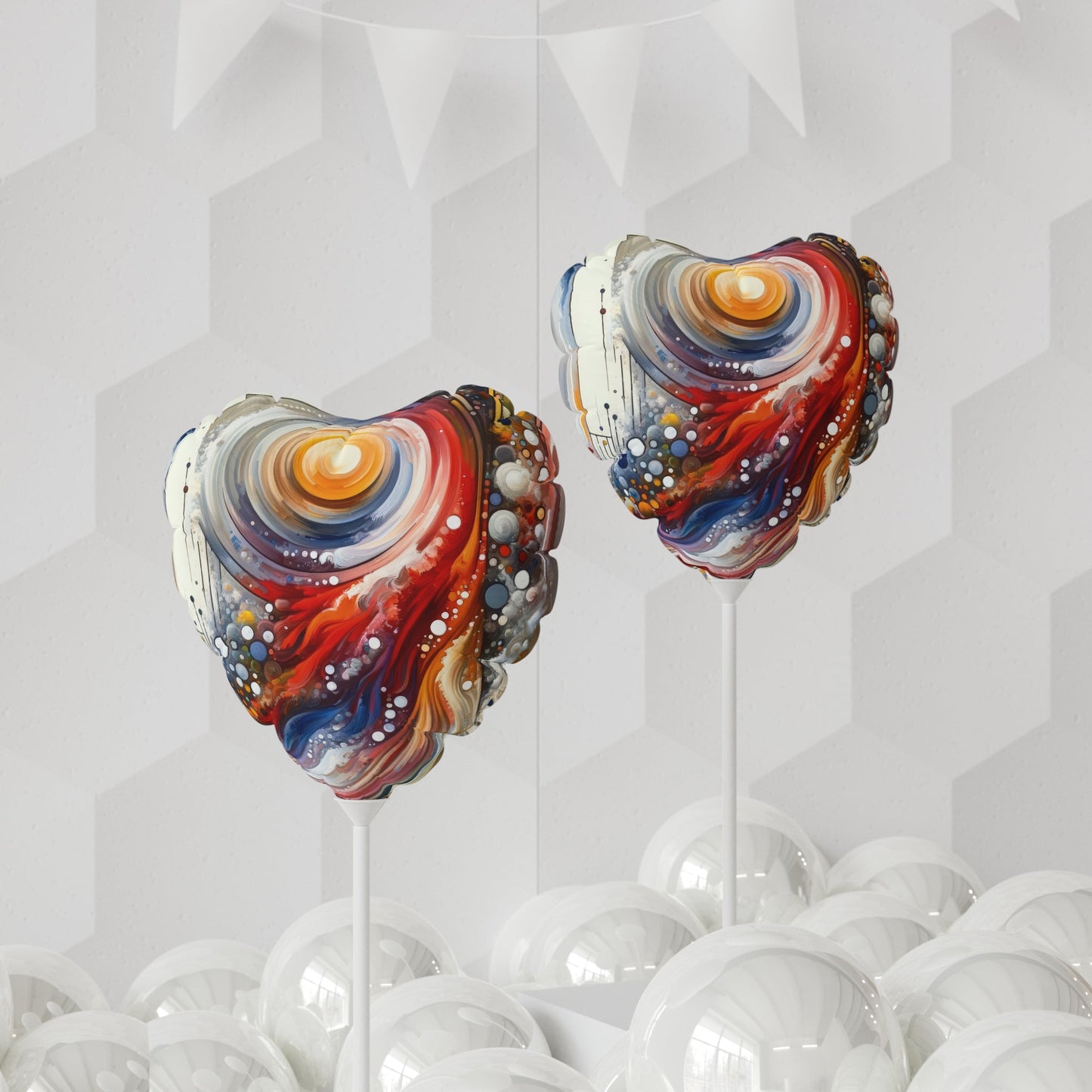Harmonic Swirl Elegance Balloon (Round and Heart-shaped), 11" - ATUH.ART