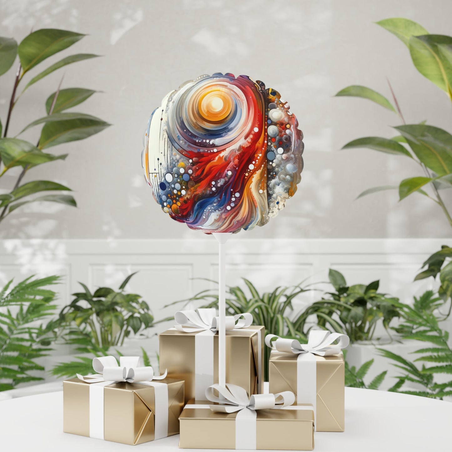 Harmonic Swirl Elegance Balloon (Round and Heart-shaped), 11" - ATUH.ART