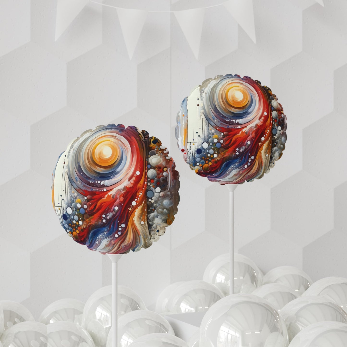 Harmonic Swirl Elegance Balloon (Round and Heart-shaped), 11" - ATUH.ART