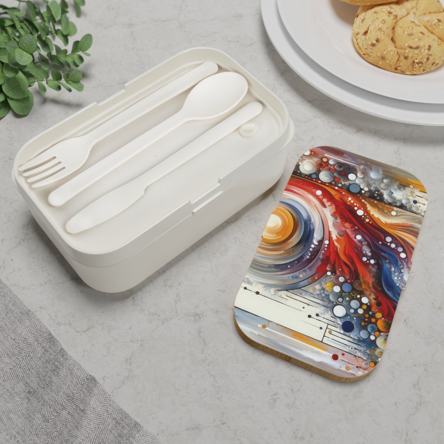 Harmonic Swirl Elegance Bento Lunch Box - ATUH.ART