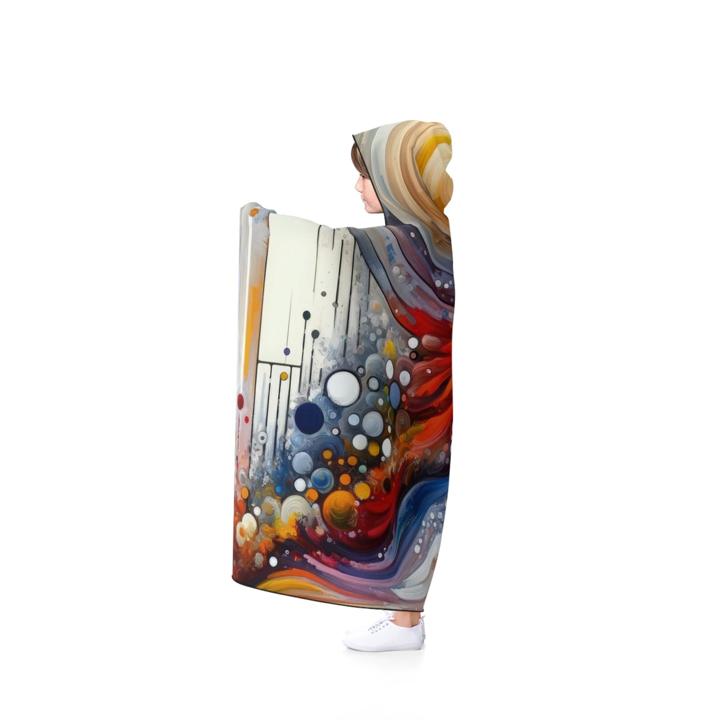 Harmonic Swirl Elegance Hooded Blanket - ATUH.ART