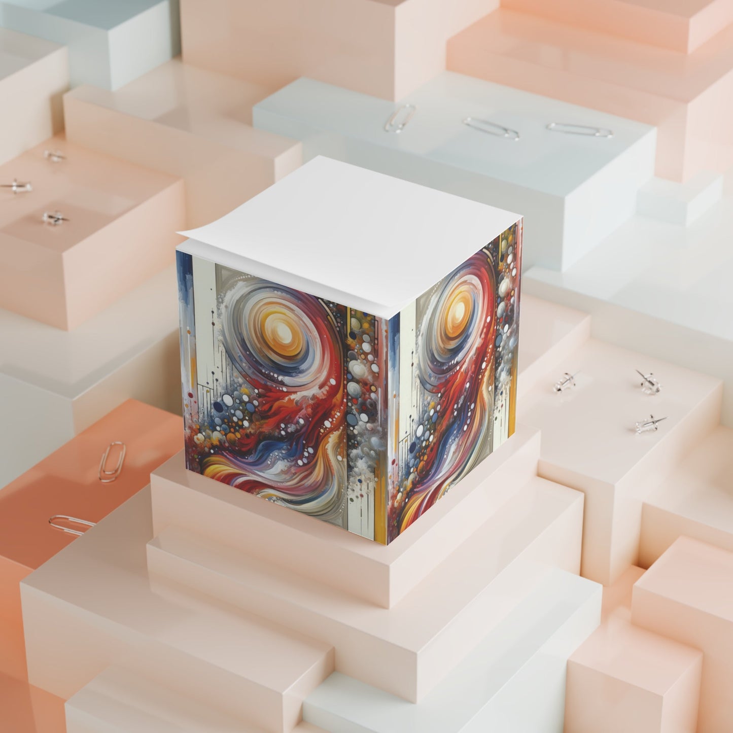 Harmonic Swirl Elegance Note Cube - ATUH.ART