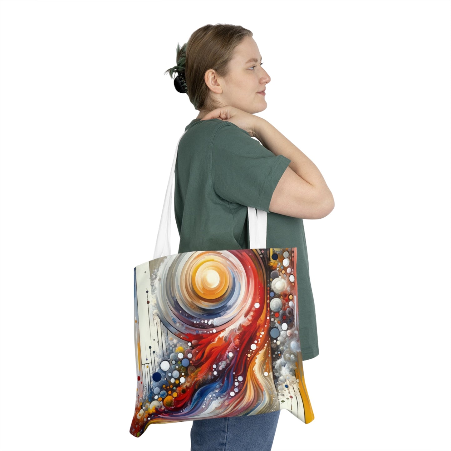 Harmonic Swirl Elegance Shoulder Tote Bag (AOP) - ATUH.ART