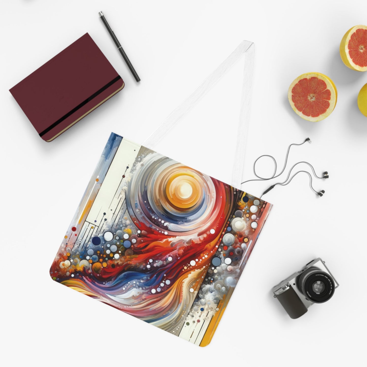 Harmonic Swirl Elegance Shoulder Tote Bag (AOP) - ATUH.ART