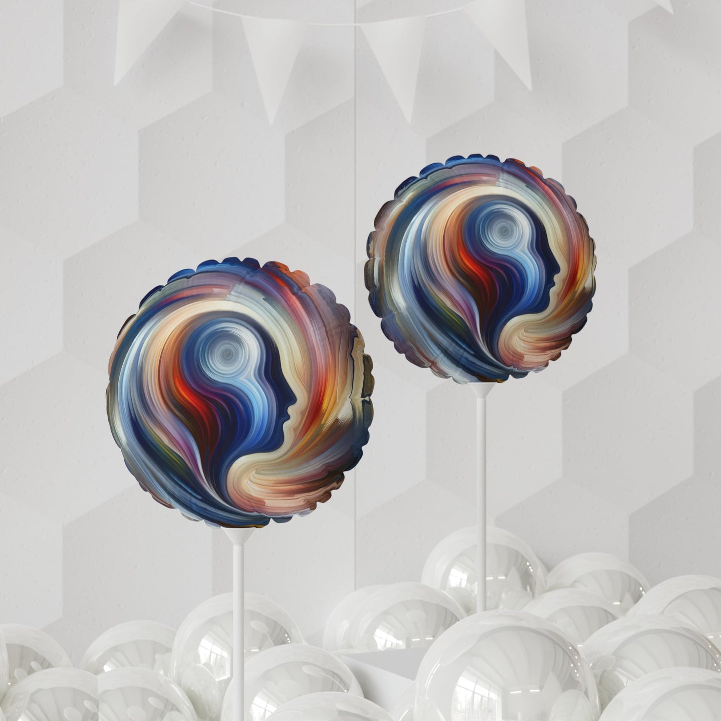 Harmonious Mindset Abstract Balloon (Round and Heart-shaped), 11" - ATUH.ART