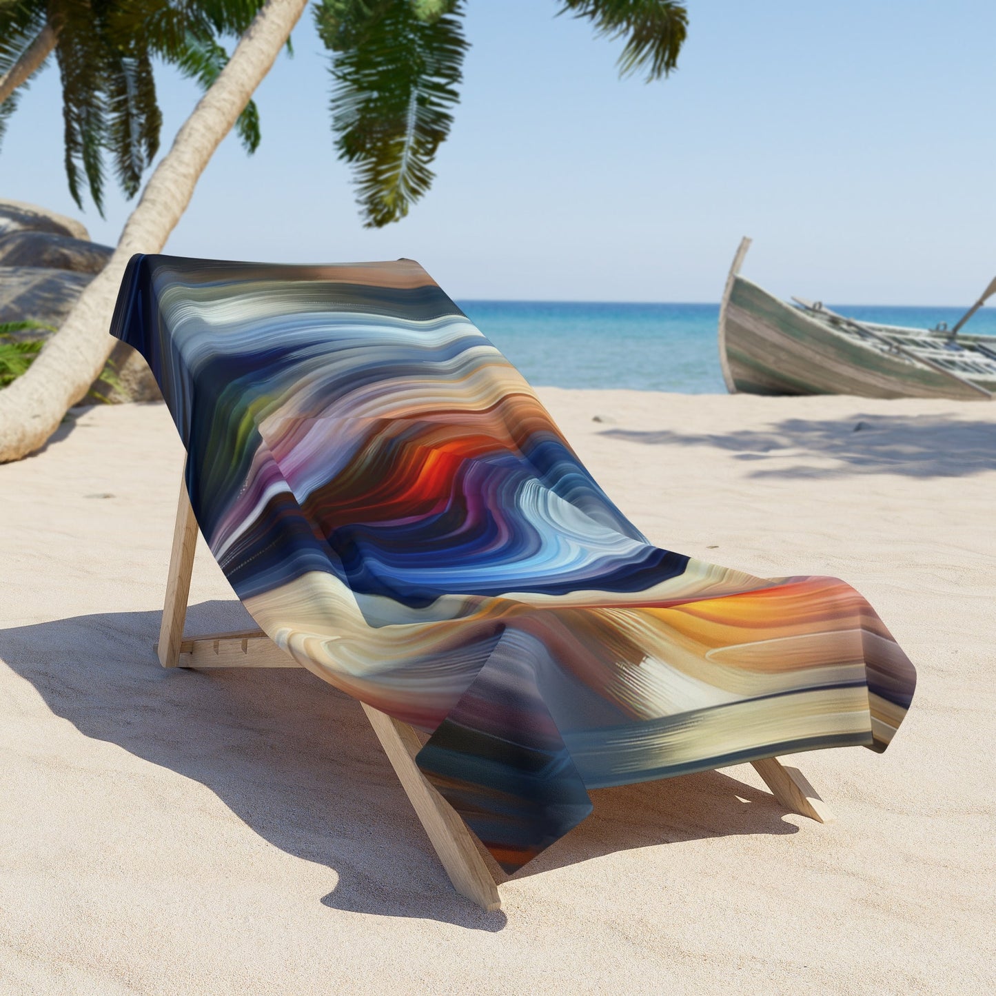 Harmonious Mindset Abstract Beach Towel - ATUH.ART
