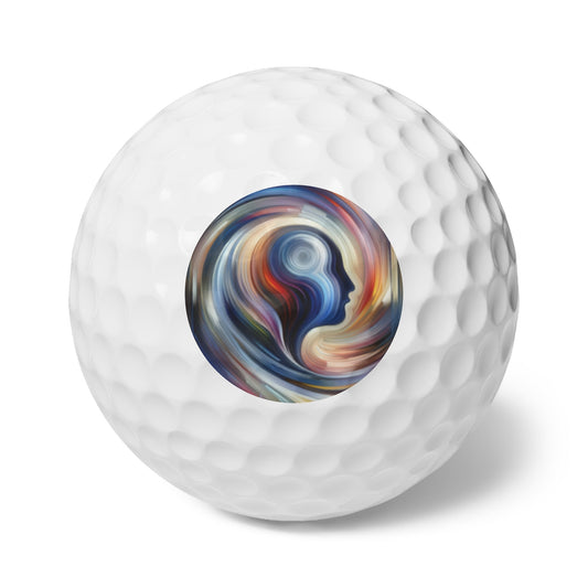 Harmonious Mindset Abstract Golf Balls, 6pcs - ATUH.ART