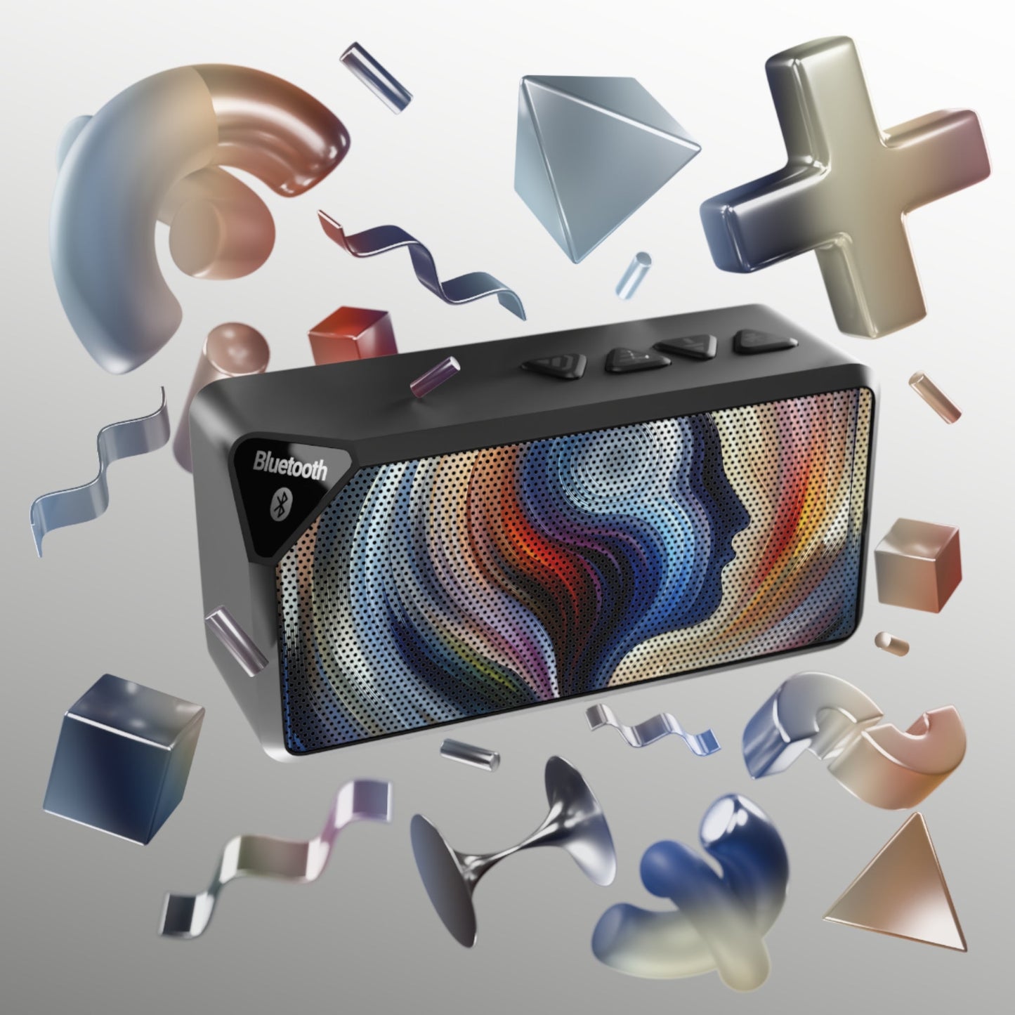 Harmonious Mindset Abstract Jabba Bluetooth Speaker - ATUH.ART