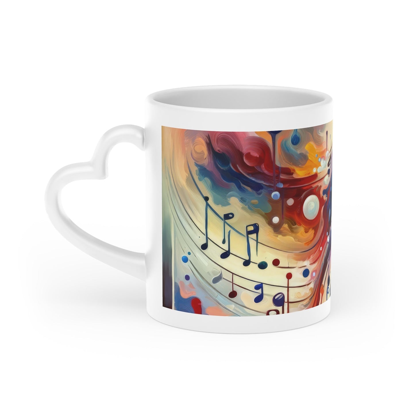 Harmonizing Melody Life Heart-Shaped Mug - ATUH.ART