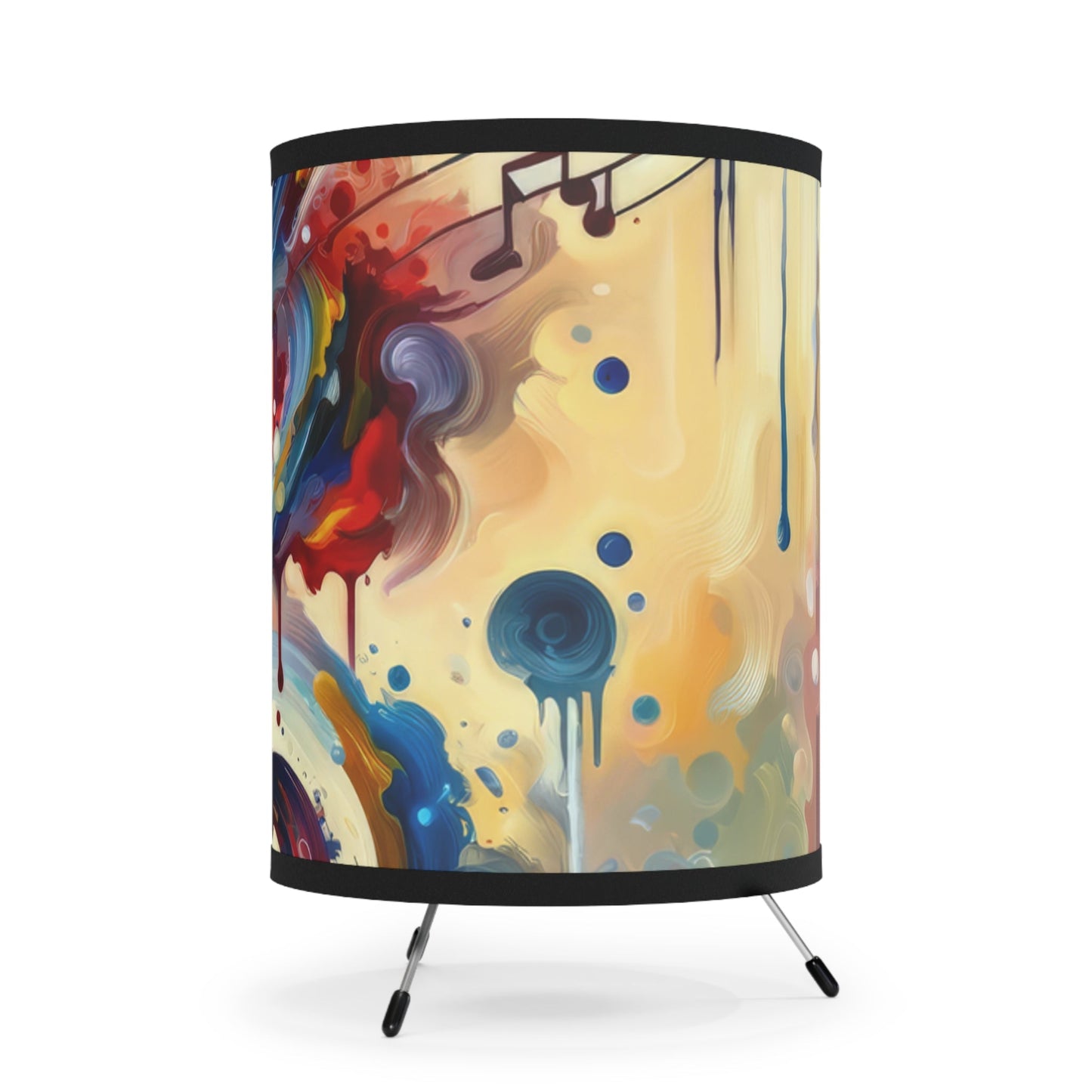 Harmonizing Melody Life Tripod Lamp with High-Res Printed Shade, US\CA plug - ATUH.ART