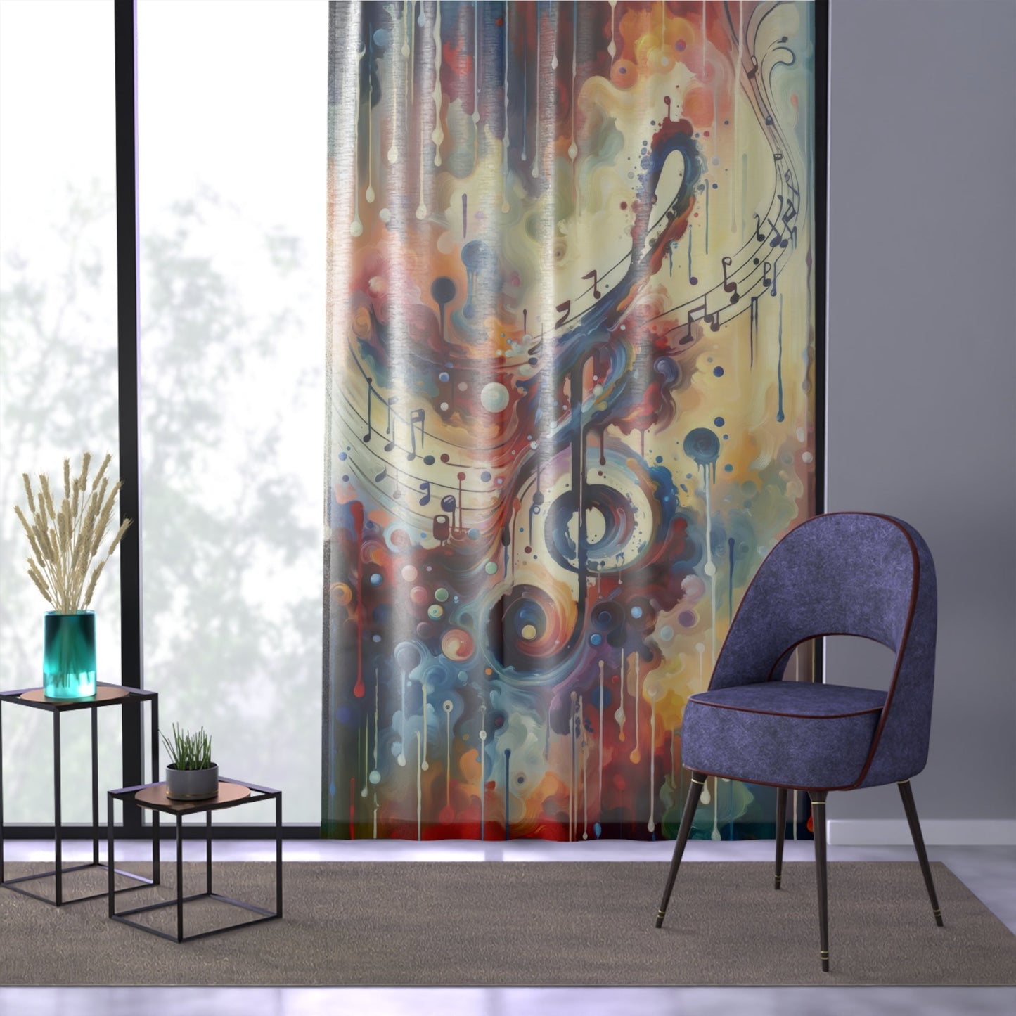 Harmonizing Melody Life Window Curtain - ATUH.ART