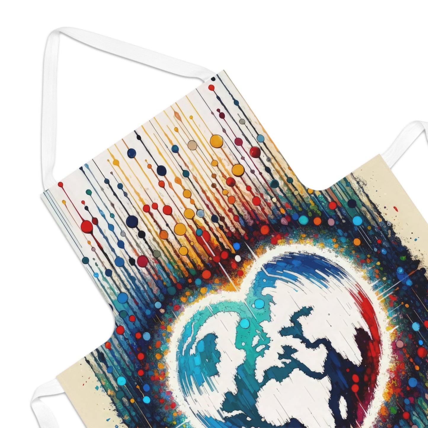 Heartbeats Synchronizing Peace Adult Apron (AOP) - ATUH.ART