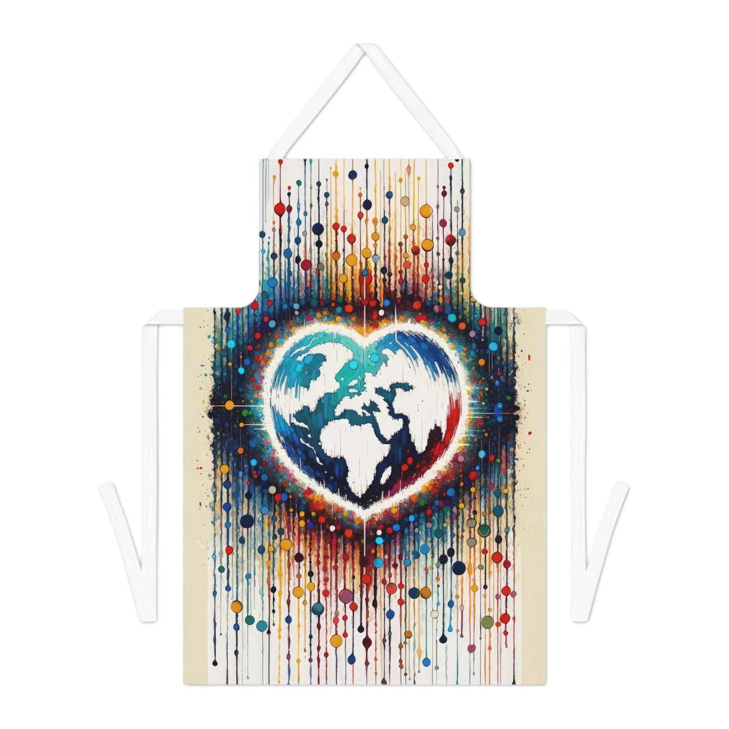 Heartbeats Synchronizing Peace Adult Apron (AOP) - ATUH.ART