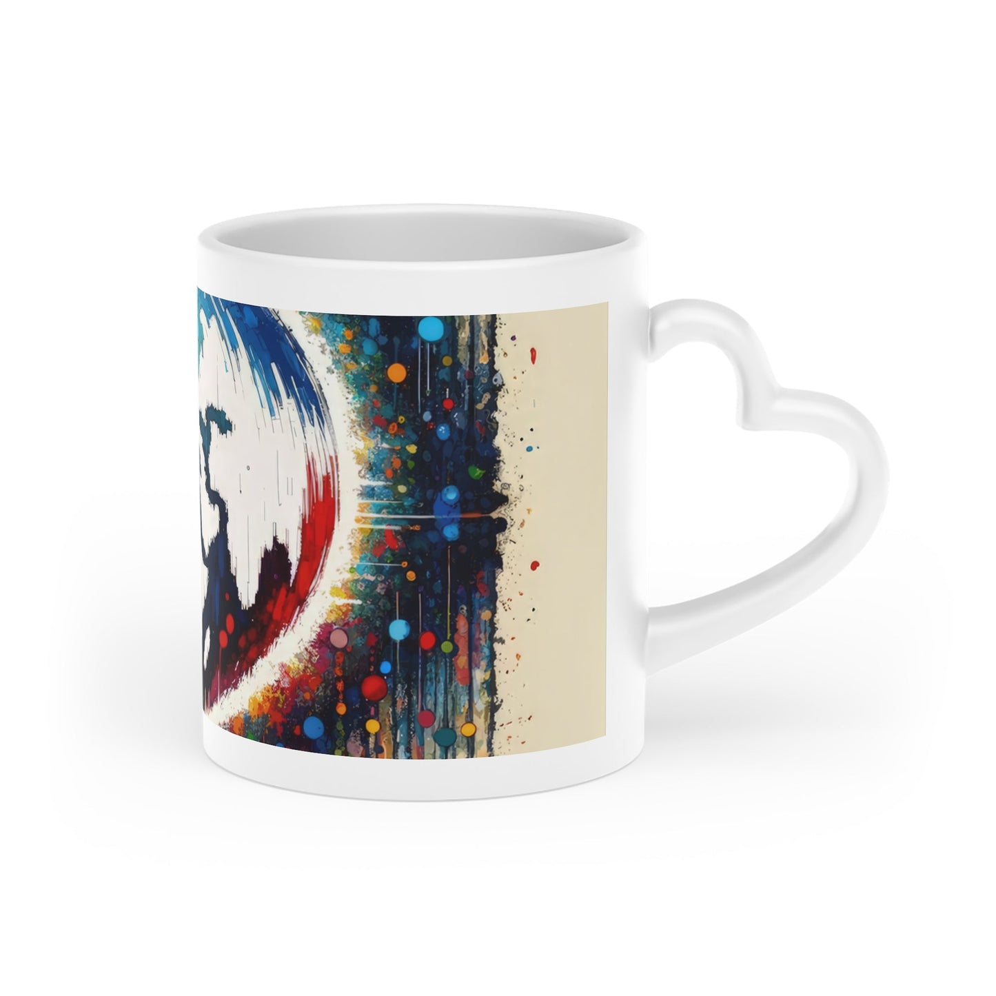 Heartbeats Synchronizing Peace Heart-Shaped Mug - ATUH.ART