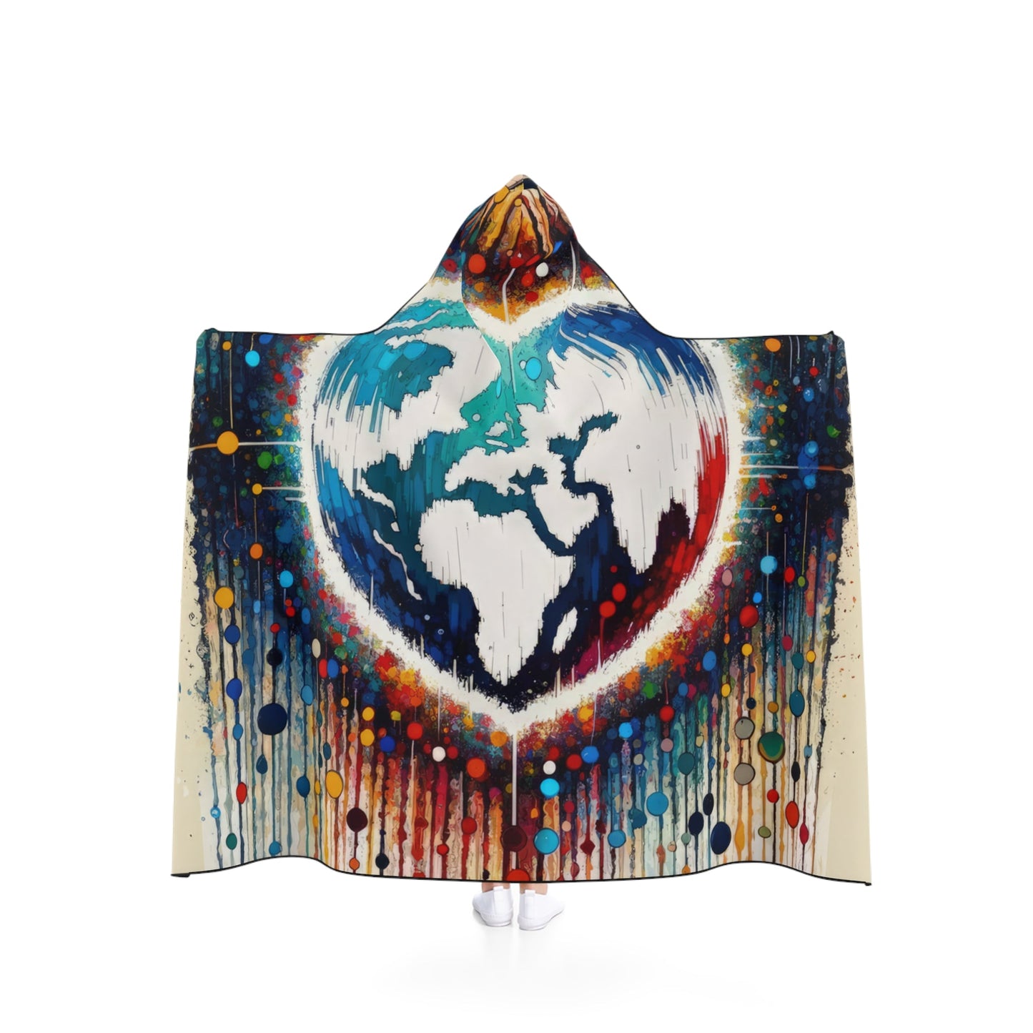 Heartbeats Synchronizing Peace Hooded Blanket - ATUH.ART