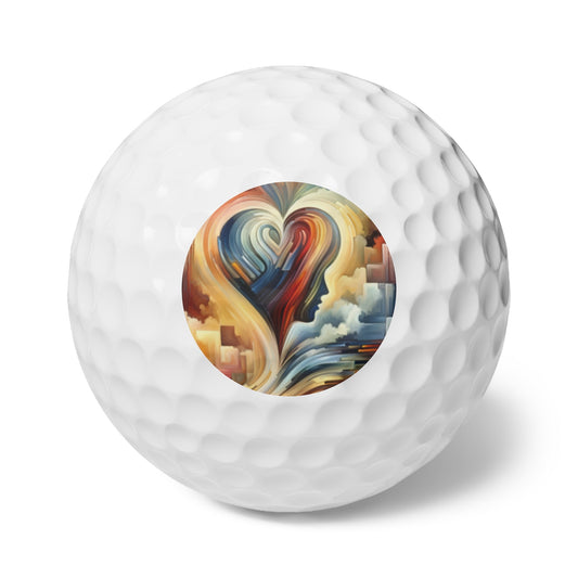Heartfelt Lexicon Unity Golf Balls, 6pcs - ATUH.ART