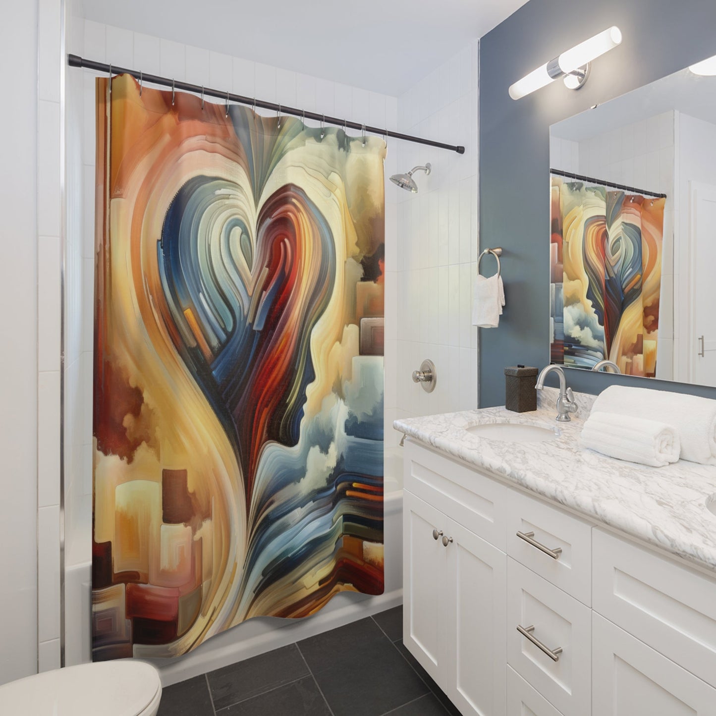 Heartfelt Lexicon Unity Shower Curtains - ATUH.ART