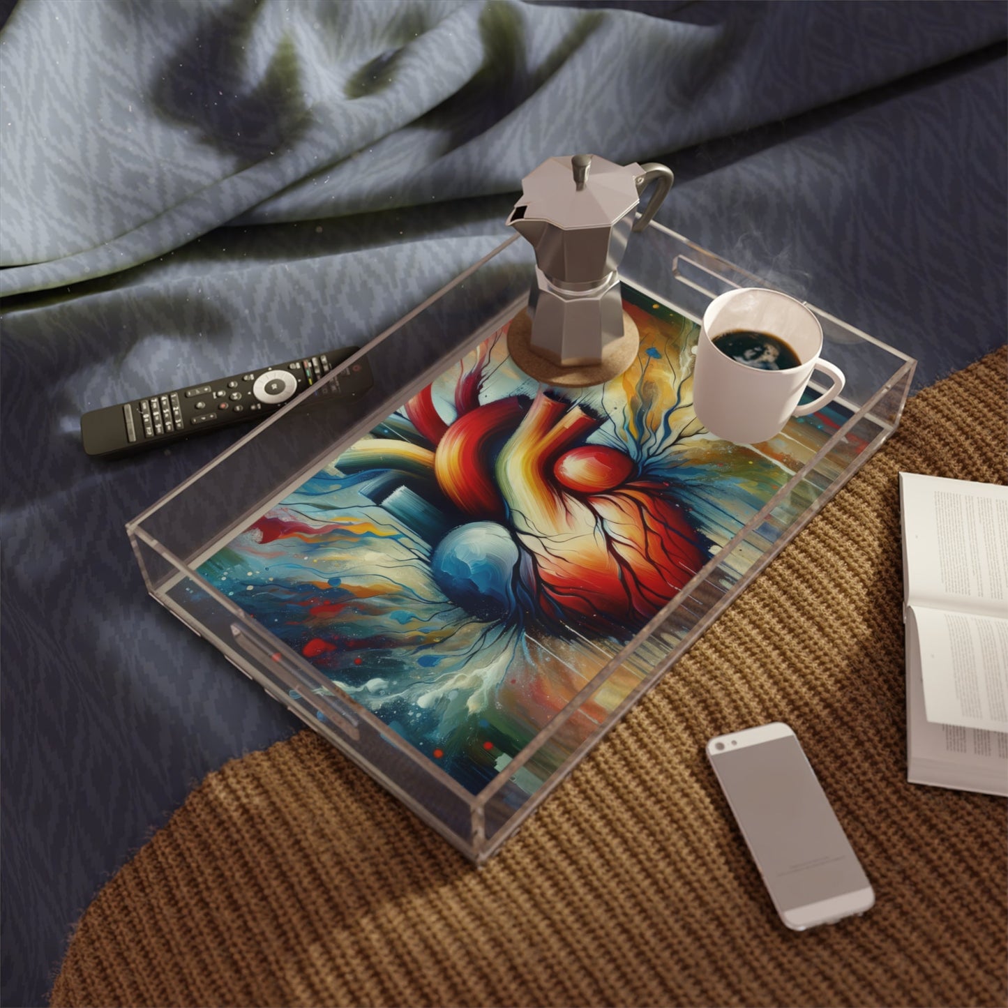 Humanity Heart Unveiled Acrylic Serving Tray - ATUH.ART