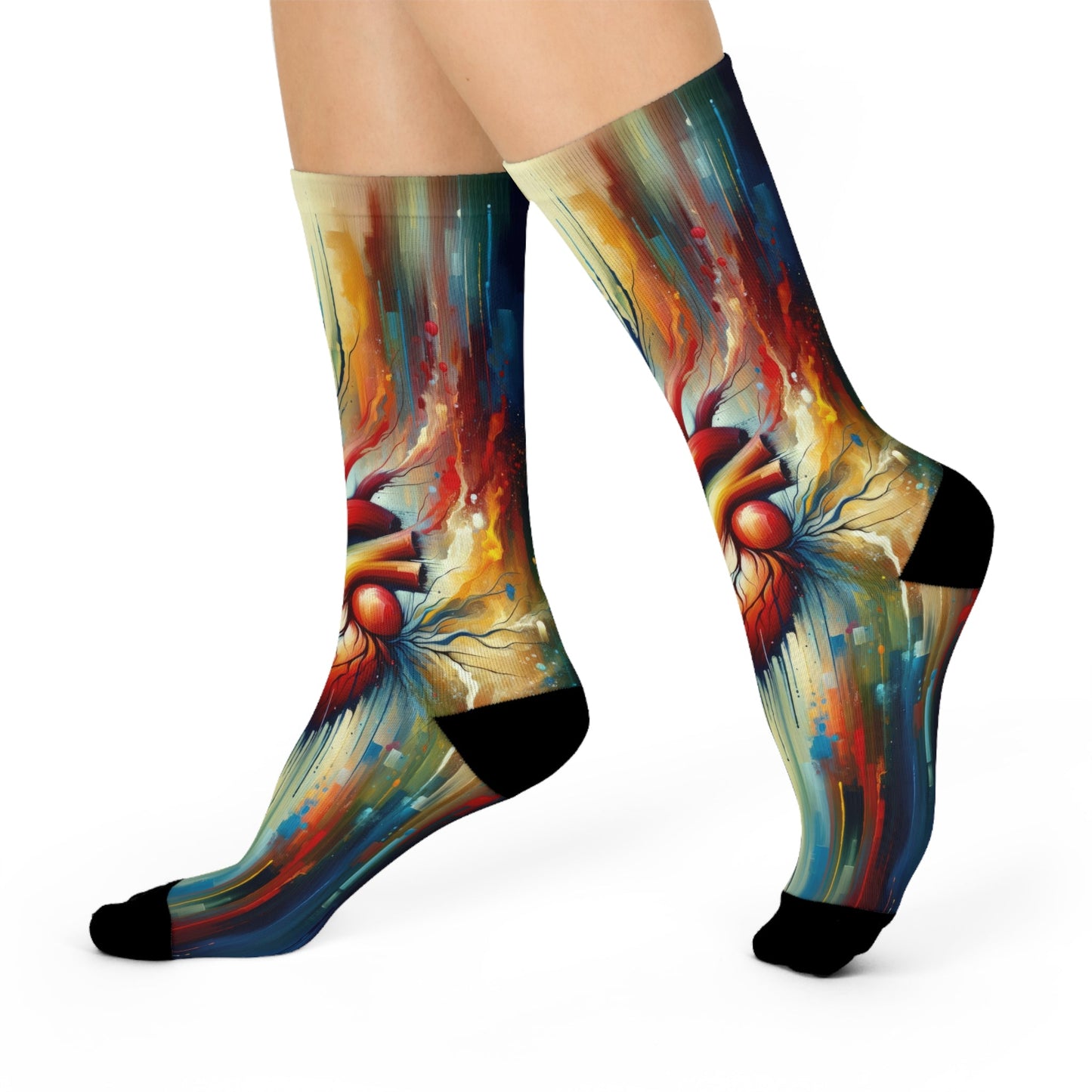 Humanity Heart Unveiled Cushioned Crew Socks - ATUH.ART