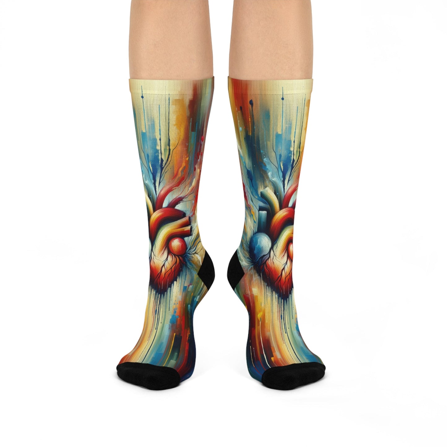 Humanity Heart Unveiled Cushioned Crew Socks - ATUH.ART
