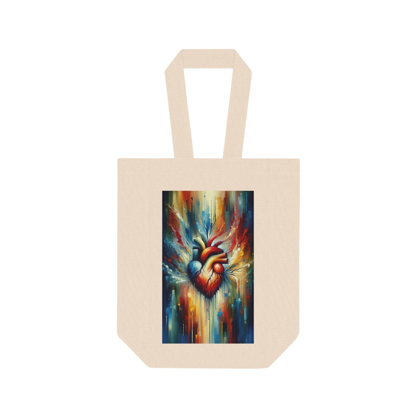 Humanity Heart Unveiled Double Wine Tote Bag - ATUH.ART