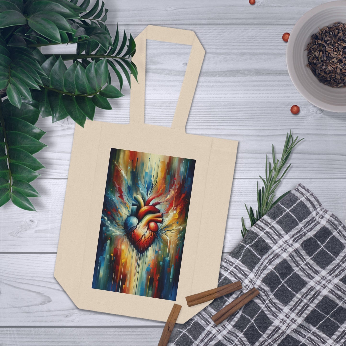 Humanity Heart Unveiled Double Wine Tote Bag - ATUH.ART