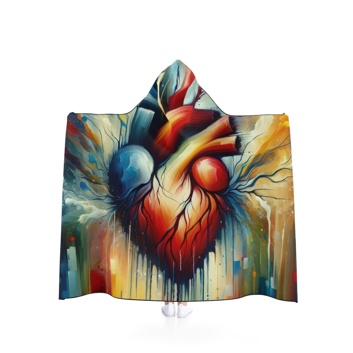 Humanity Heart Unveiled Hooded Blanket - ATUH.ART