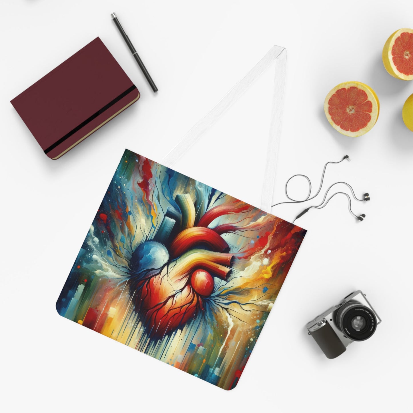 Humanity Heart Unveiled Shoulder Tote Bag (AOP) - ATUH.ART