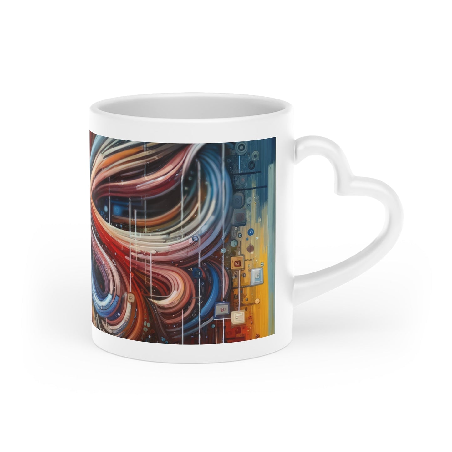 Humanity Tapestry Unification Heart-Shaped Mug - ATUH.ART