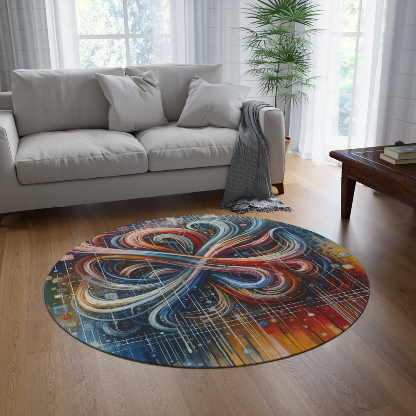 Humanity Tapestry Unification Round Rug - ATUH.ART