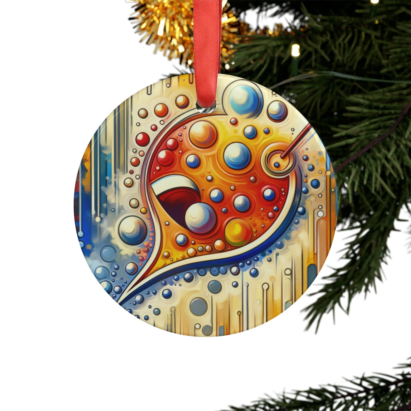 Humorous Dialogue Gateway Acrylic Ornament with Ribbon - ATUH.ART